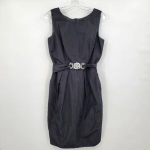Alex Evenings Black Beaded Waist Formal / Cocktail Dress